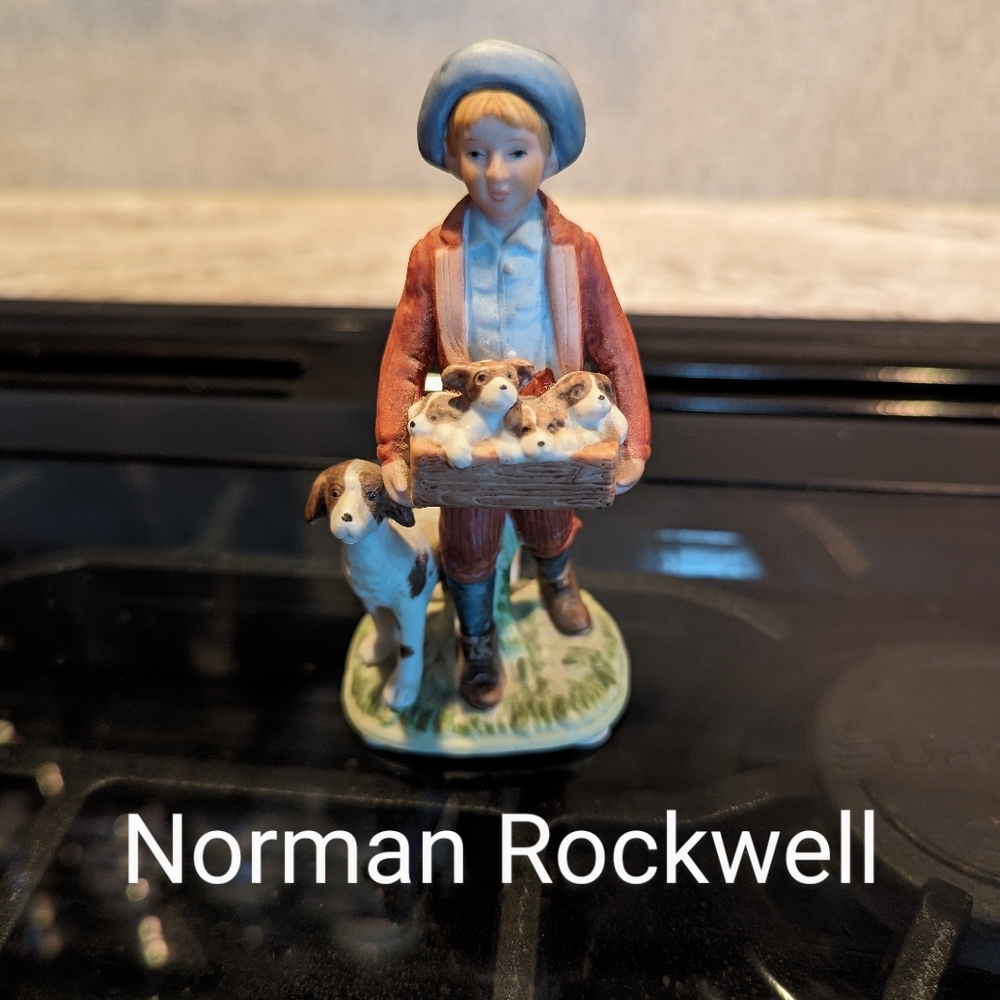 - Norman Rockwell Museum Puppy Love Figurine. 1983. Vintage. EUC. 4 inches…